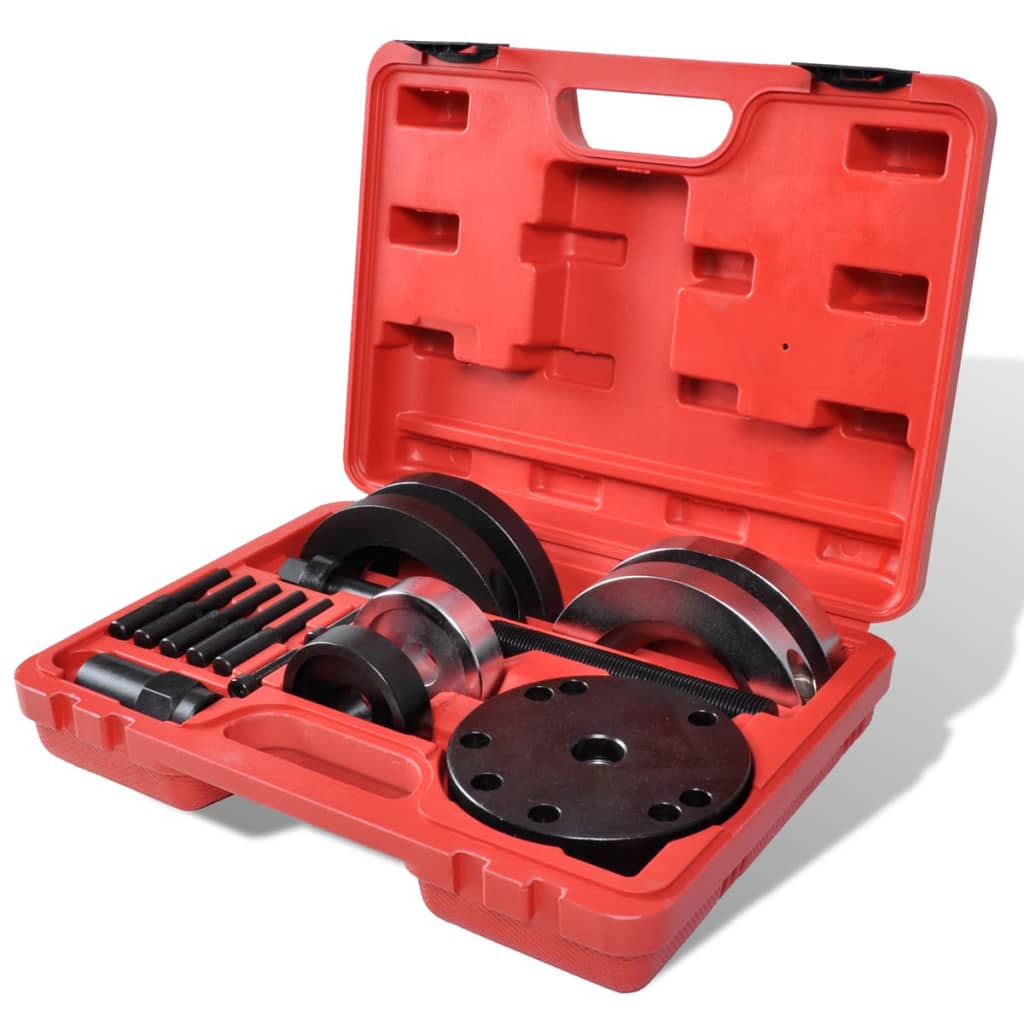 Wielager Demontagegereedschap – Wielager Set – Wielager Montagekit – Wielager Verwijderaar – Wielager Reparatieset – Geschikt Voor VAG Voertuigen – Lichtgewicht Met Retaining Ring – Stalen Transportkoffer