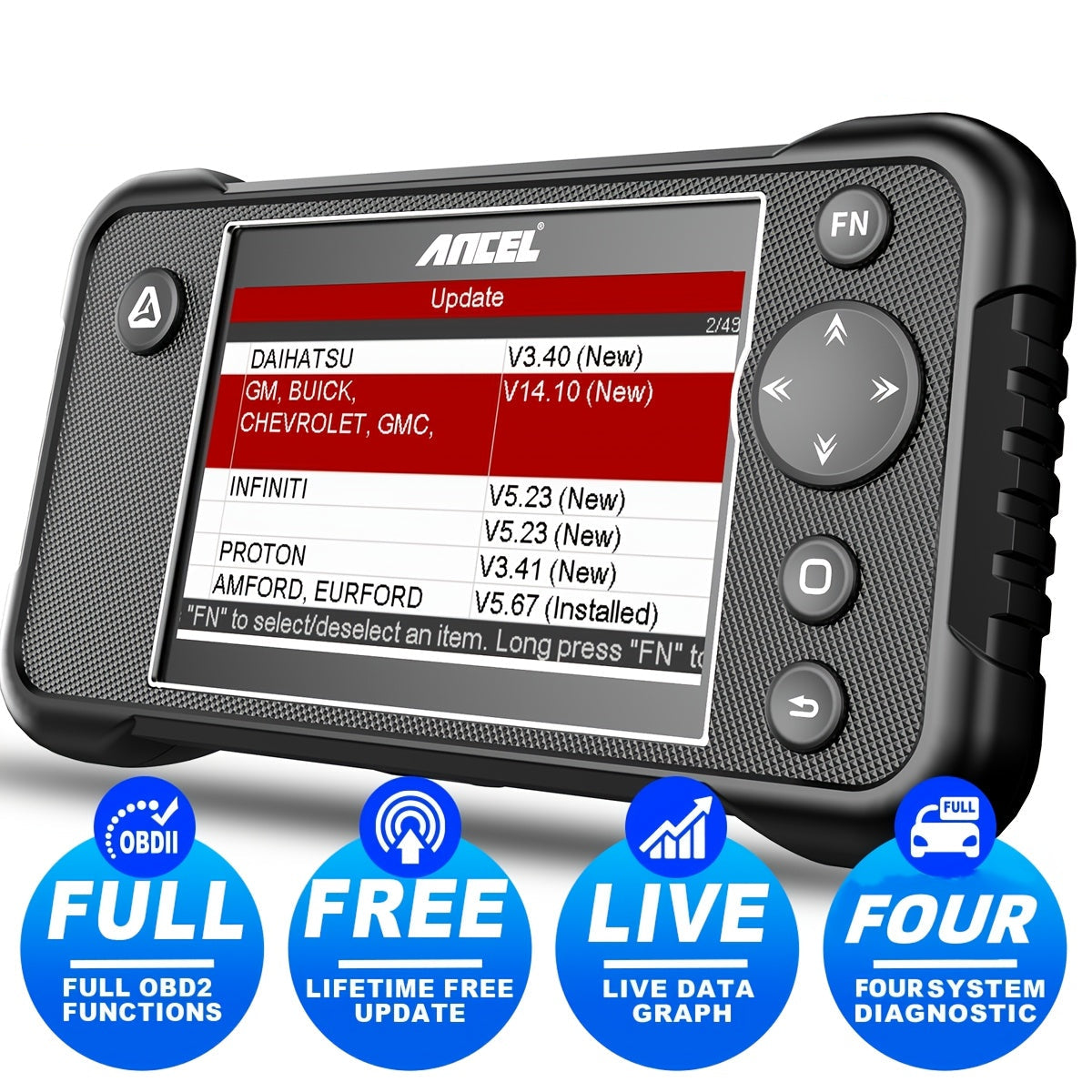 OBD2 Scanner – Autodiagnose Tool – Foutcode Lezer – Diagnosetool Auto – Bluetooth Interface – 7 Inch Touchscreen – 24 Onderhoudsfuncties