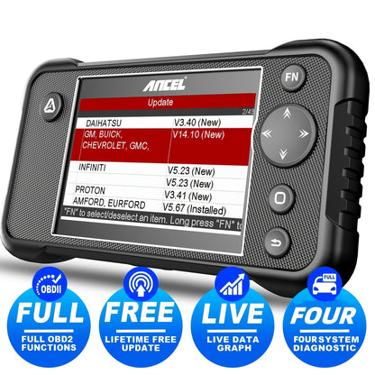 OBD2 Scanner – Autodiagnose Tool – Foutcode Lezer – Diagnosetool Auto – Bluetooth Interface – 7 Inch Touchscreen – 24 Onderhoudsfuncties