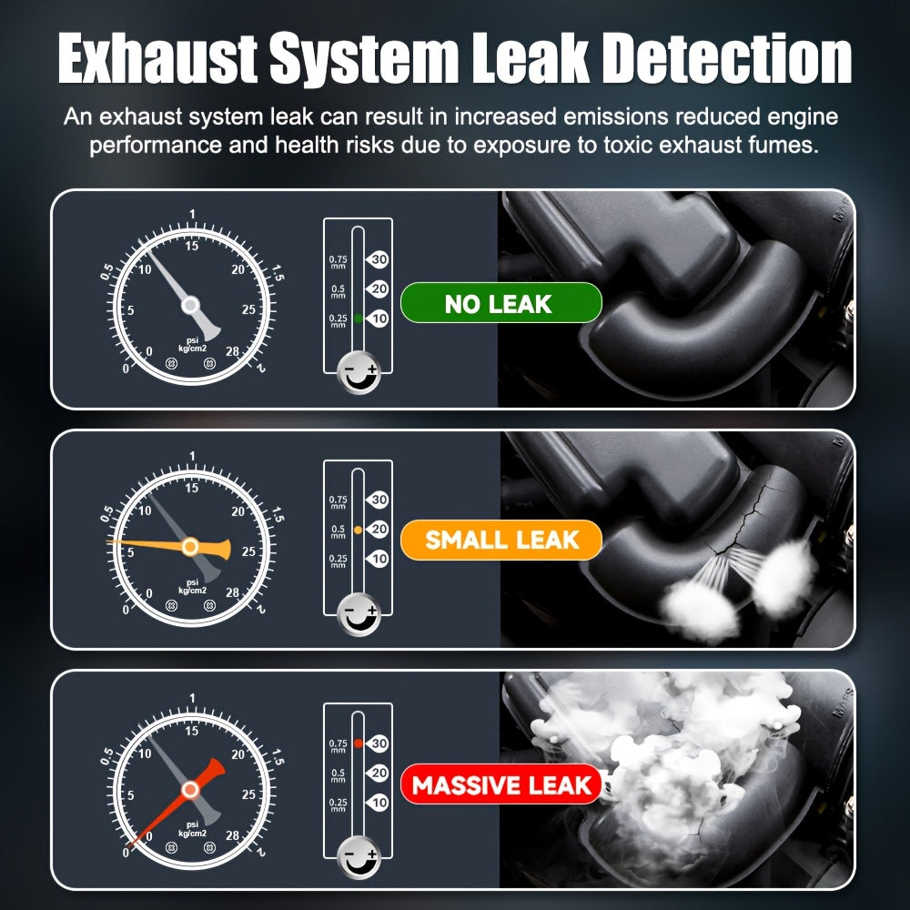 Rookmachine – Lekzoeker – Lucht- en Vacuümsysteem Tester – Lekkagedetector – Rookgenerator – Met Ingebouwde Luchtpomp – Inclusief Drukmeter en Instelbare Flowmeter