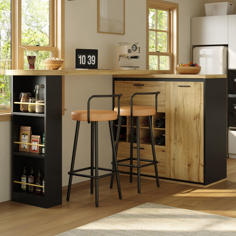 Eettafelset – Eethoek – Keukentafelset – Zitgroep – Eetkamerset – MDF Tafelblad – Beige Fluwelen Stoelen – Compact Ontwerp – Metaal Frame