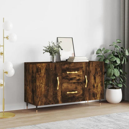 Dressoir – Ladekast – Opbergkast – Kast – Buffetkast – Gerookt Eikenhout – Compact 100x36x60 cm