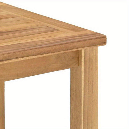 Coffee Table Bruin 85 X 85 X 45 Cm Solid Teak Wood Practical, Removable, Suitable for All Seasons
