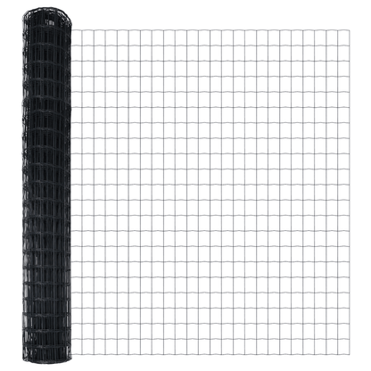 Recinzione Euro 7-Post 1.5x10m - Zincato Grigio Metal Garden Trellis with 7 Horizontal Bars, Sturdy Reinforced Posts for Climbing Plants, Ivy, Roses & Roses - Durable Outdoor Plant Support, Garden Trellis for Climbing Plants,