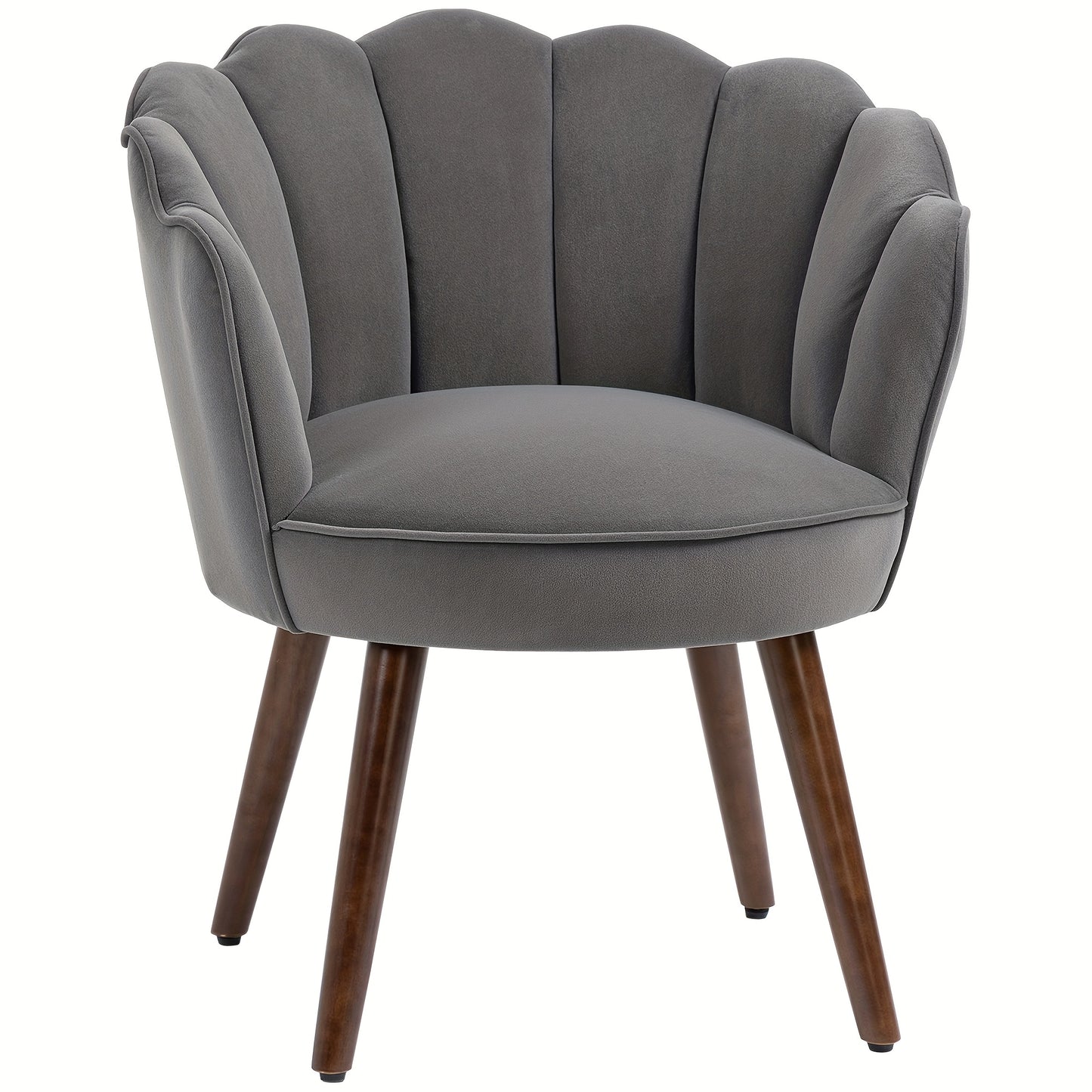 Modern Dark Grey Metal Frame Recliner Armchair with Soft Cushioned Backrest & Seat - Easy Assembly, Sturdy Hard Floor Compatible Design, 66x72x79cm, Classic Contemporary Style for Living Room, Entertainment Center, Salon - Du