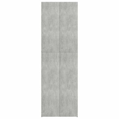 Opbergkast – Opbergmeubel – Kantoor Kast – Studeerkamer Kast – Houten Kast – Beton Grijs – 60x32x190 cm – Duurzaam Hout – Ruim Opberggemak