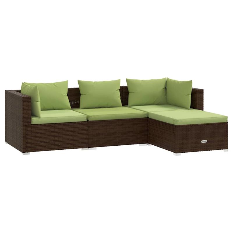 Buitenlounge Set – Loungeset – Tuinset – Patio Set – Poly Rattan Meubel – Bruin – Weerbestendig – Modulair Ontwerp