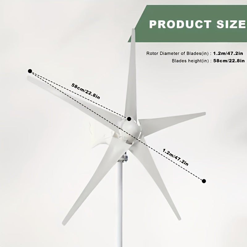 Windturbine – Windgenerator – Windenergie Generator – 1000W Windmolen – 12V Systeem – Inclusief Laadregelaar