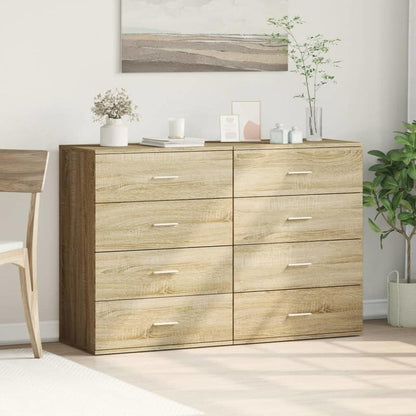 Opbergkast – Opbergmeubel – Kast – Dressoir – Bruin – Set Van 2 – Duurzaam Hardhout – Ruim En Minimalistisch