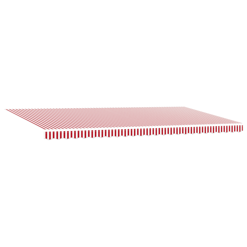 Zonnescherm – Zonwering – Terrasluifel – Balkonzonwering – Buitenluifel – Automatisch Oprolbaar – Rood-Wit Gestreept Polyester 600x300 cm
