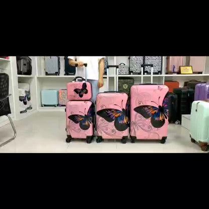 Kofferset – Reiskoffer – Trolley – Handbagage – Spinnerkoffer – 4-delige set 14”/20”/24”/28” – ABS+PC Hard Shell – 360° Spinnerwielen