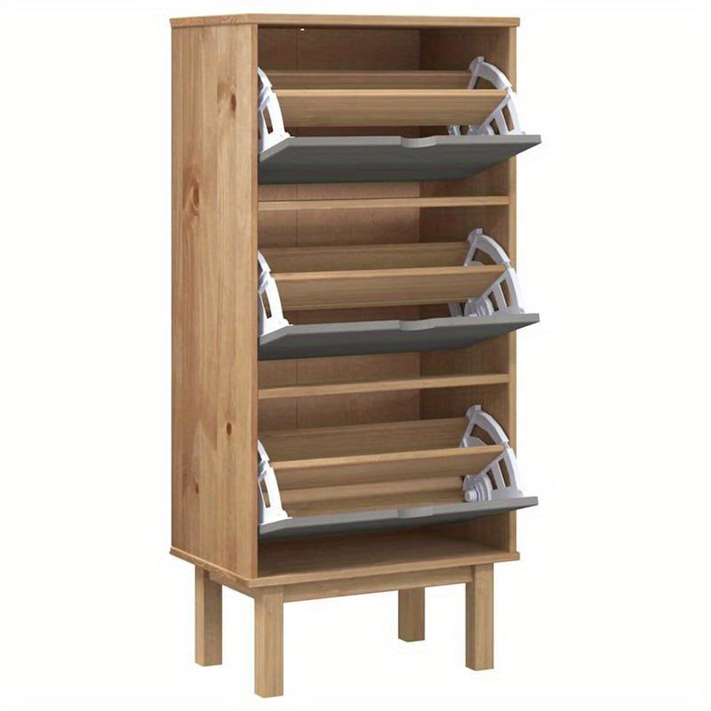 Schoenenkast – Schoenenopberger – Schoenenrek – Opbergkast – Kast – Kunststof – 3 Laden – Transparante Deurtjes – Ruimtebesparend – Direct Gebruiksklaar