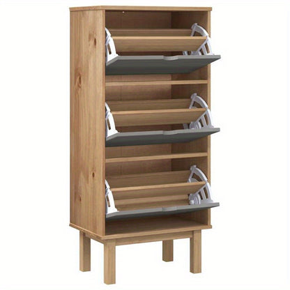 Schoenenkast – Schoenenopberger – Schoenenrek – Opbergkast – Kast – Kunststof – 3 Laden – Transparante Deurtjes – Ruimtebesparend – Direct Gebruiksklaar