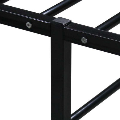 Zwart Metalen Bedframe – Platformbed – Bed Frame Met Opbergruimte – Industrieel Bed – King Size Bedframe – Extra Groot 200x200 cm – Stevige Constructie – Laag Profiel Design