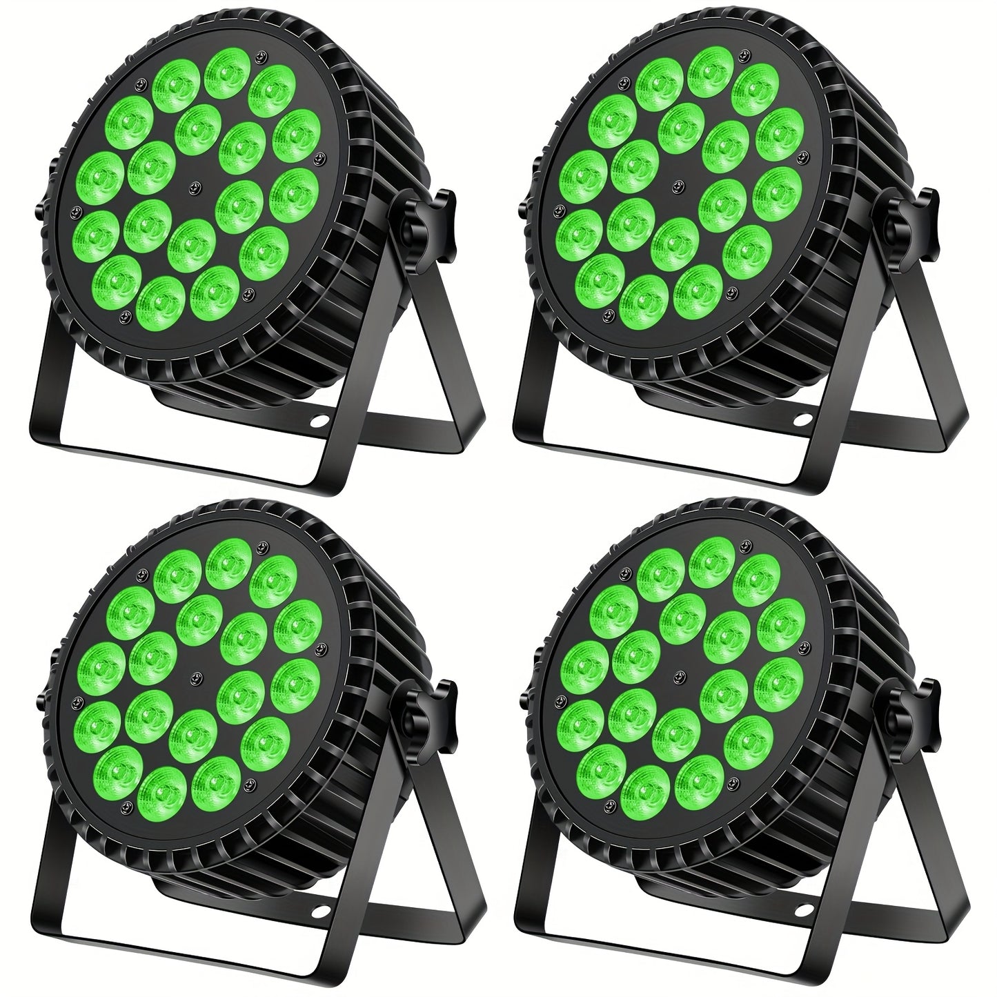4 x 270W RGBW LED PAR Spots – Stageverlichting – DJ Verlichting – Discotheek Verlichting – Professionele LED Spotlights – DMX Multi-mode – Aluminium Behuizing – 900 Lux Lichtintensiteit