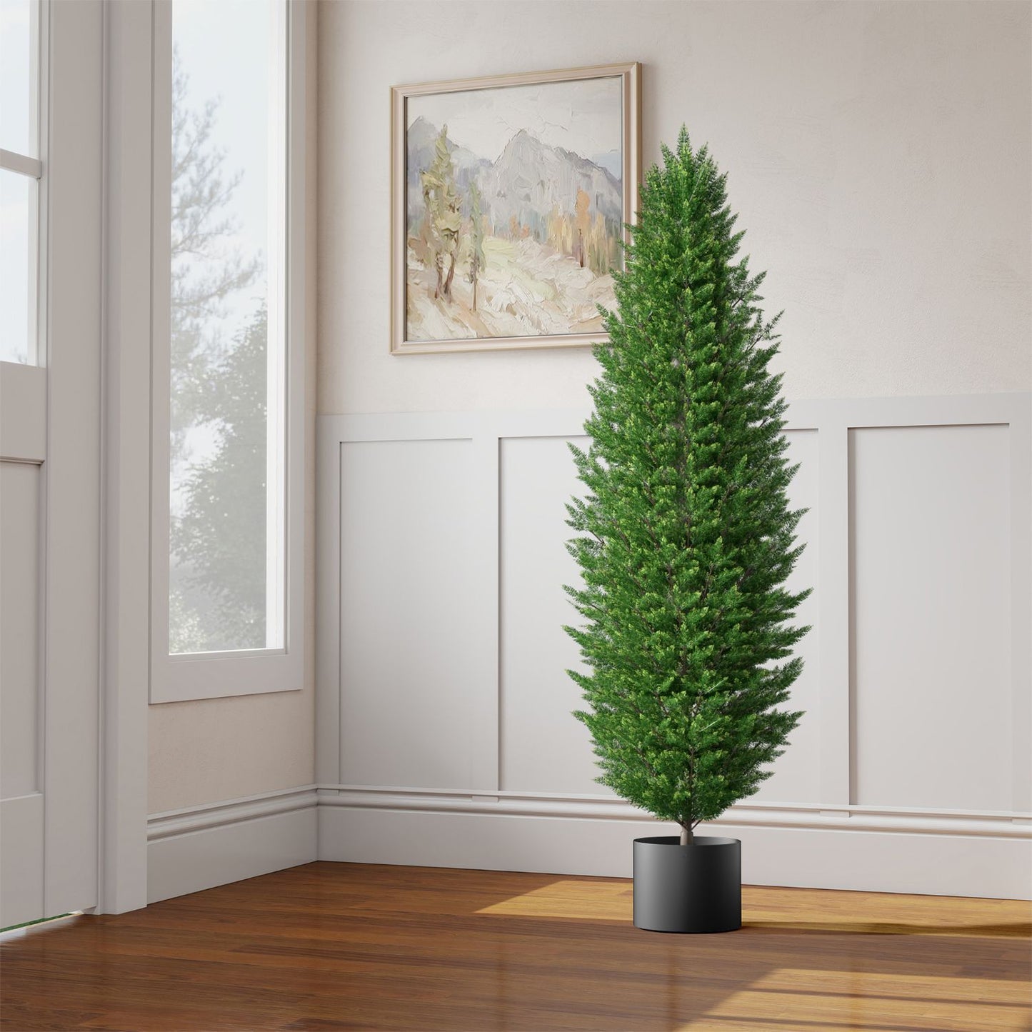 Nepplant Cypress Boom – Kunstboom – Sierplant – Kamerplant – Buitenplant – Hoogte 150 cm – Levensgetrouw en Onderhoudsvriendelijk