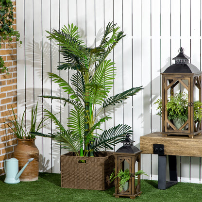 Kunstpalm – Kunstplant – Levensechte Palm – Nepplant – Decoratieve Plant – Inclusief Zwarte Pot – 150 cm Hoog – Onderhoudsvrij