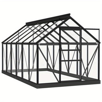 Kweekkas – Tuinkas – Broeikas – Serre – Kas – Aluminium Frame – UV-bestendige Polycarbonaat Panelen – Groot Walk-In Ontwerp – Ventilatiesysteem