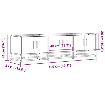 TV meubel – Tv kast – Tv meubel met opbergruimte – Media meubel – Entertainment meubel – Variant Brun – Ruime opslag – Duurzaam materiaal zonder hout