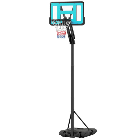 Basketbalpaal – Basketbalstandaard – Basketbalring – Basketbalring Met Net – Verstelbare Hoogte 146-236 cm – Stalen Frame En Verrijdbaar