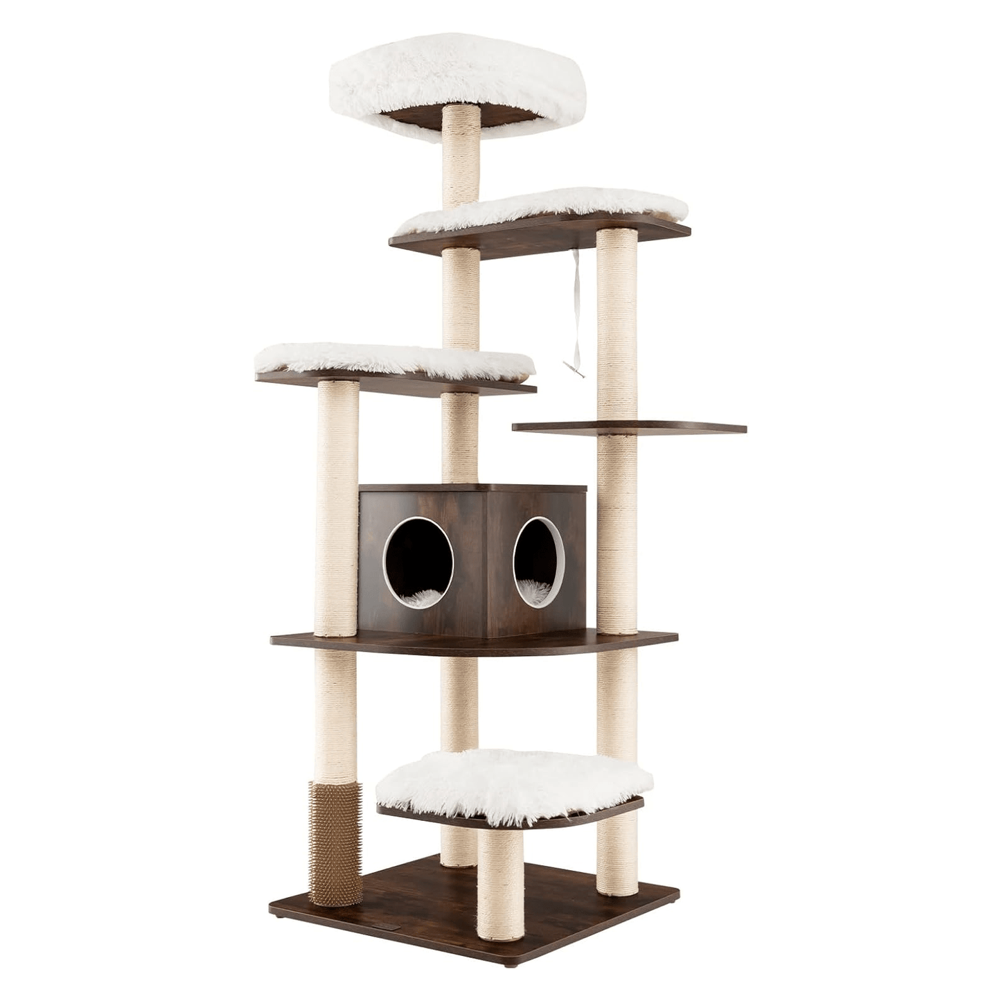 Krabpaal – Kattenboom – Krabmeubel – Kattenhuis – Kattentoren – 175 cm Hoog – 6 Niveaus Met Sisal Kolommen En Knusse Holte