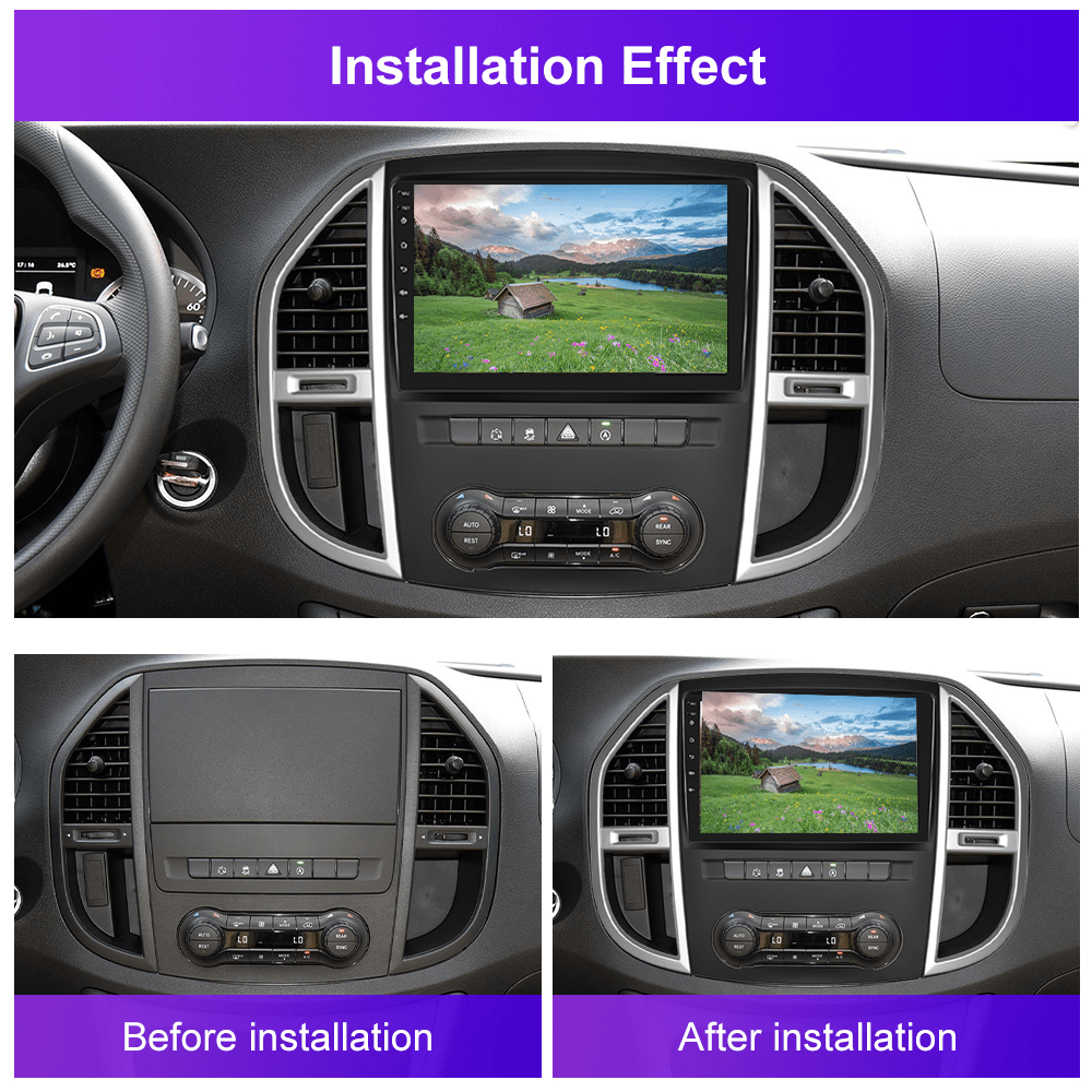 Android 15 Autoradio – Multimedia Systeem – Auto Radio – DVD Speler – Navigatie Systeem – 10 Inch 1080P Touchscreen – Draadloze Carplay & Android Auto