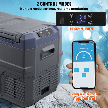 Draagbare Koelkast – Mobiele Koelbox – Mini Vriezer – Camping Koelkast – 32 Liter – Bluetooth Bediening – Stil Geluidsniveau