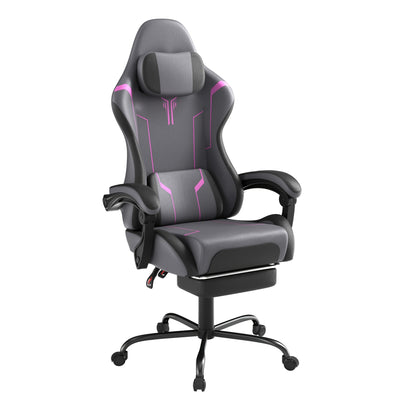 Ergonomic Gaming and Office Chair with Lumbar Support & Headrest Adjustable Height, Built in Footrest, 135kg Weight Capacity, Ideal for PC Gaming and Work, Pc Gaming Chair, Gaming Ergonomic Chair, Adjustable Computer Chair, S