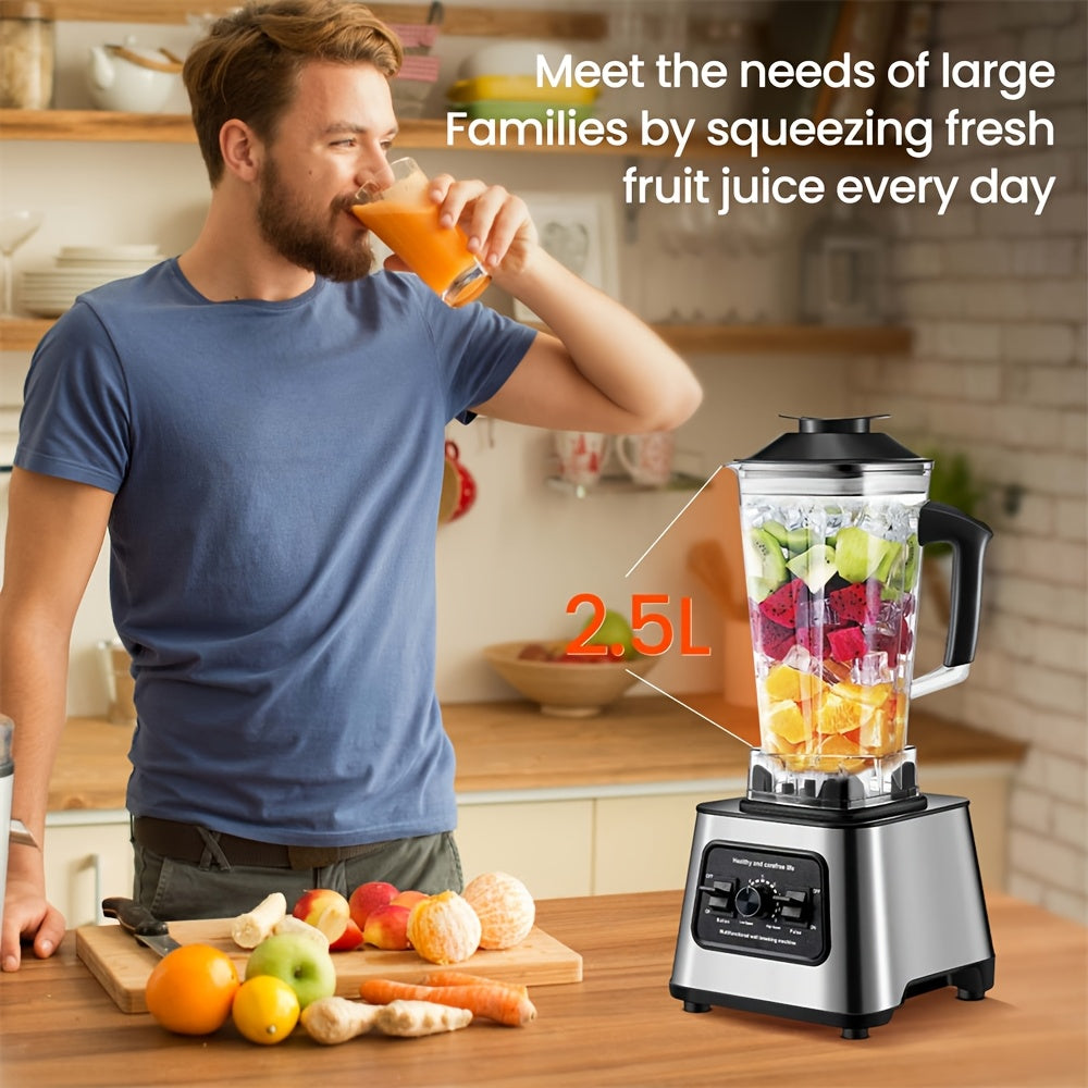 Blender – Keukenmachine – Mixer – IJscutter – Sapmaker – 2,5 Liter Glas – 6000W Krachtige Motor – 9 Snelheidsstanden