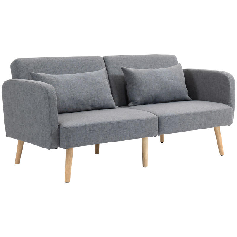 Bankbed – 3-zits Slaapbank – Logeerbed – Bedbank – 2-persoonsbed – Houten Frame – Draagkracht 240 kg – Afmeting 170x83x80 cm
