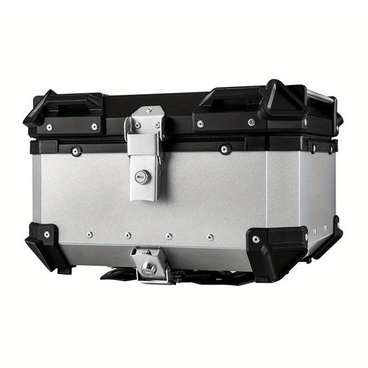 Motor Bagagekoffer – Achterkoffer – Koffer – Opbergbak – Bagagebox – 65L Ruimte – Duurzaam Aluminium – Waterdicht – Snelkoppeling – Met Slot – Reflecterende Sticker