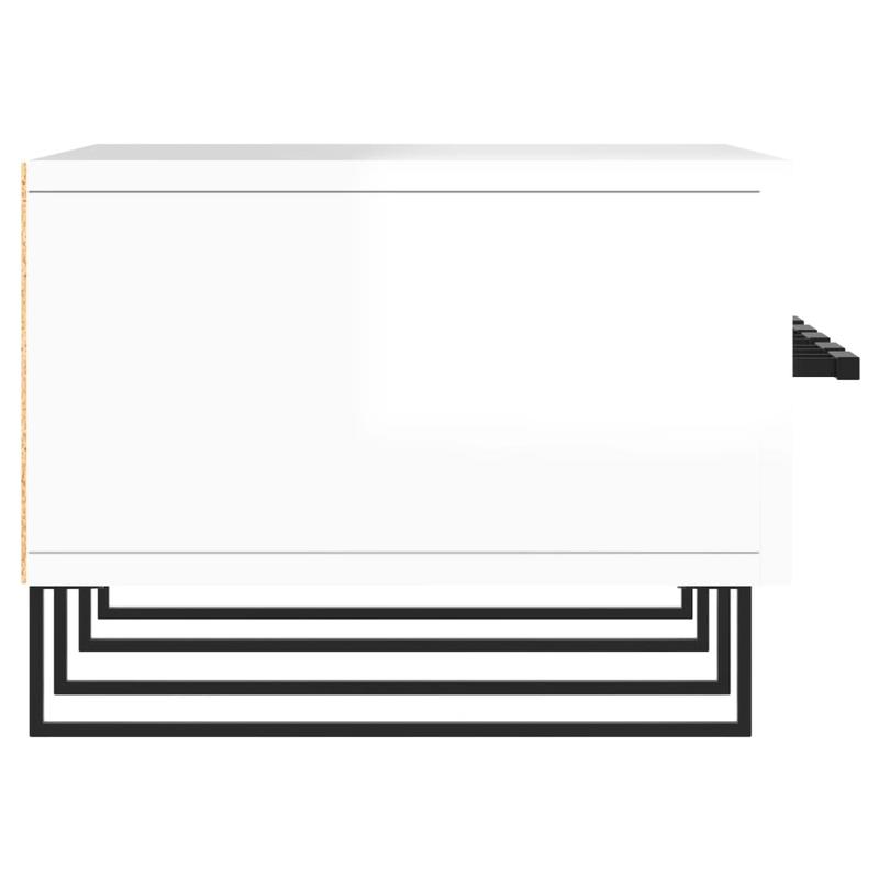 Modern TV Stand with Built-in Media Console - Heavy-Duty TV Cabinet, Space-Saving Wall-Mounted Entertainment Center, White Glossy