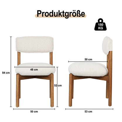 Retro Moderne Stoel – Eetkamerstoel – Bureaustoel – Designstoel – Scandinaafse Stoel – Walnoot Houten Frame – Compact Formaat – Comfortabele Schuimzitting