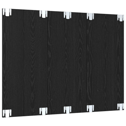 TOMSHOO TV Cabinet, Entertainment cabinet, Wall TV Cabinet Black oak 120 x 23.5 x 90cm Engineered Wood, Entertainment Center, Television and media furniture