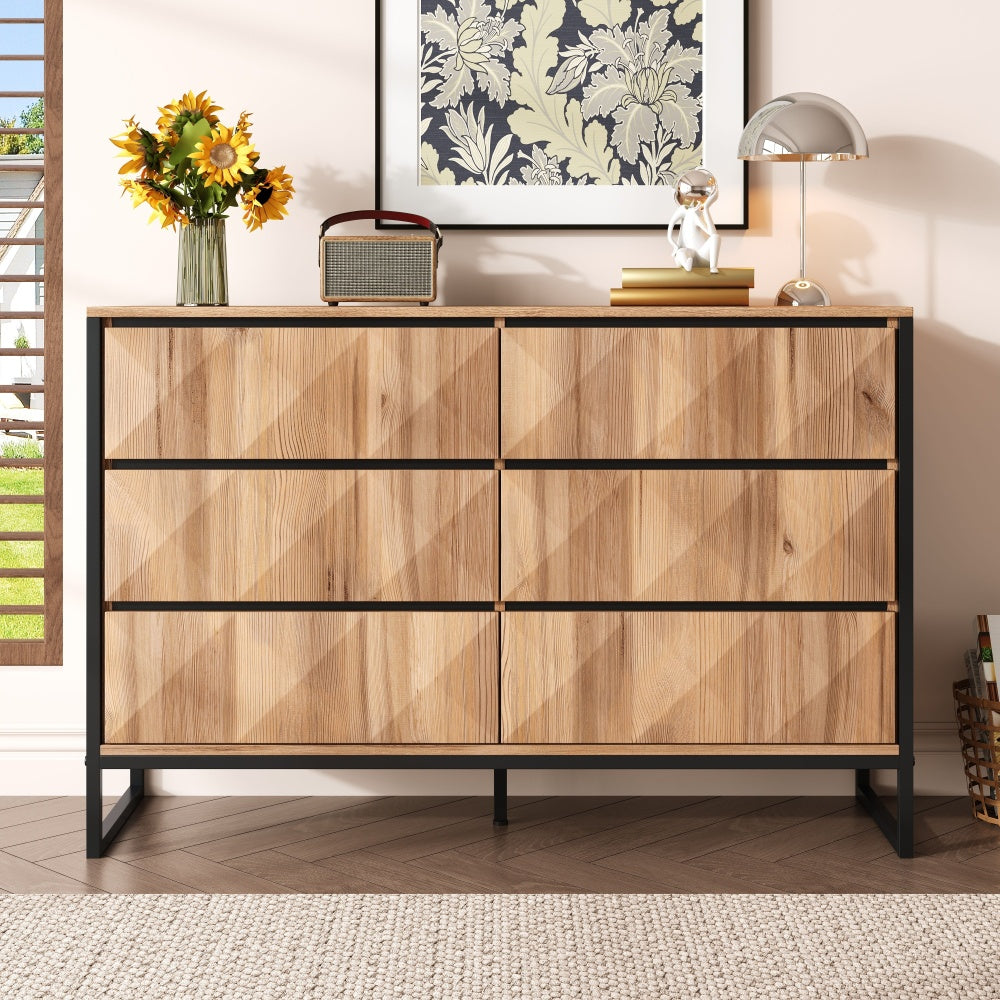 Dressoir – Opbergkast – Buffetkast – Ladekast – Meubel – Modern Design – Matzwart Wit – Stevig Metaal – Hoge Deuren Met Lades – Eenvoudige Montage