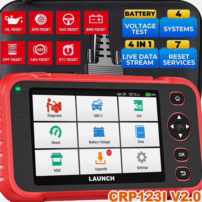 OBD2 Scanner – Autodiagnose Tool – Foutcode Lezer – ABS Scanner – Airbag Scanner – Lees en Wis Motor- & Transmissiefoutcodes – Live Dataweergave