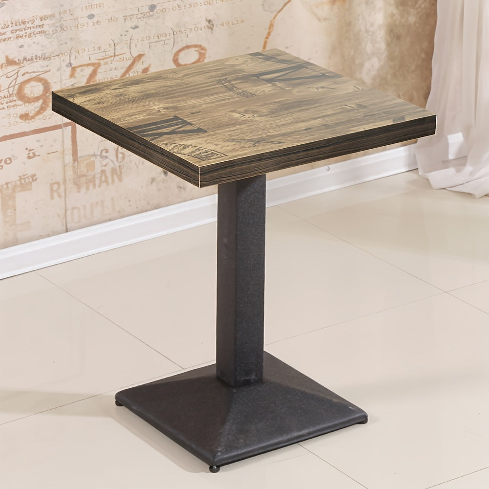 Industriële Eettafel – Bistrotafel – Keukentafel – Tafel Voor Kleine Ruimtes – Compacte Tafel – 60x60 cm – Onderstel Van Staal – Onderhoudsvriendelijk Blad
