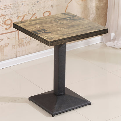 Industriële Eettafel – Bistrotafel – Keukentafel – Tafel Voor Kleine Ruimtes – Compacte Tafel – 60x60 cm – Onderstel Van Staal – Onderhoudsvriendelijk Blad