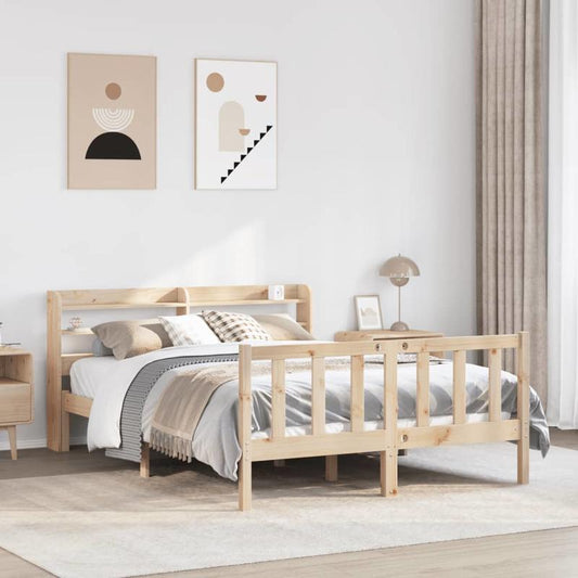 Bedframe – Houten Bed – Massief Houten Bed – Slaapkamerbed – Lattenbodem Bed – 160x200 cm – Massief Grenenhout – Eenvoudige Montage Zonder Gereedschap