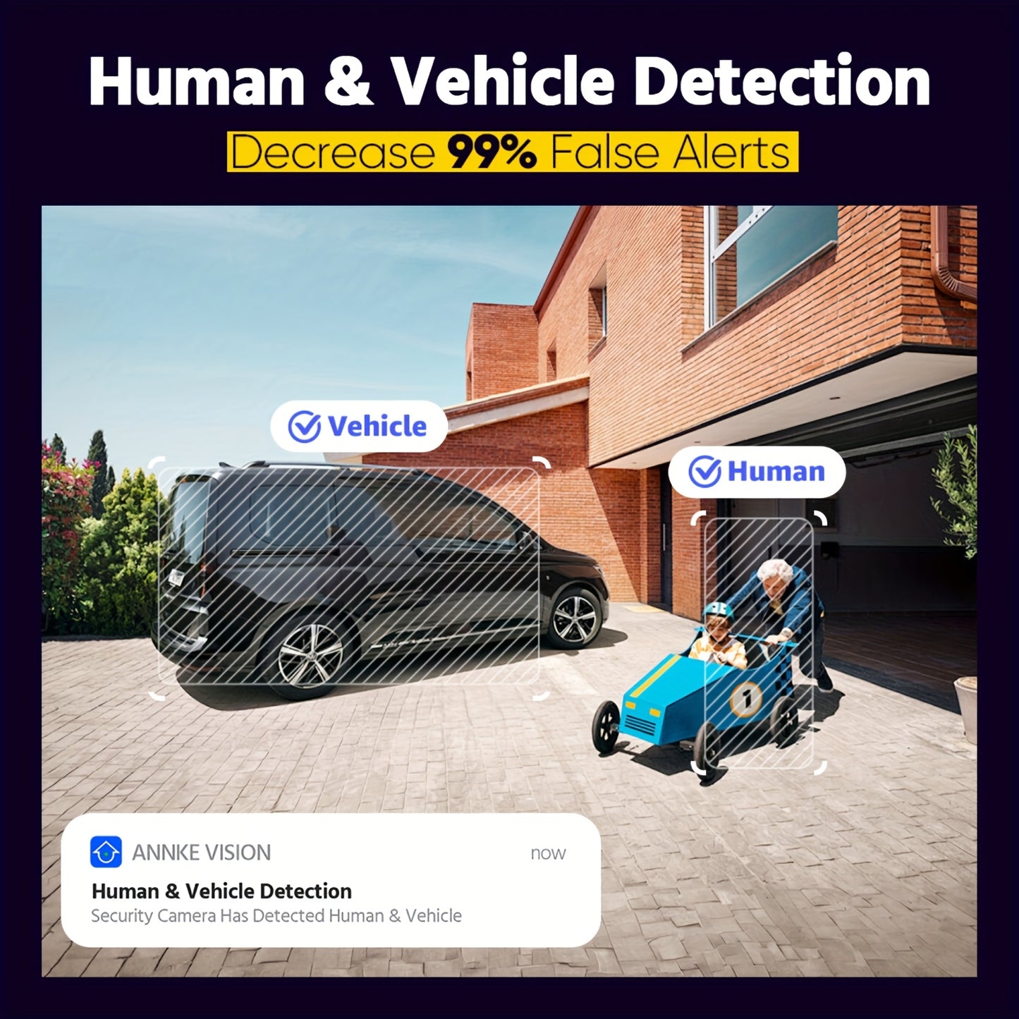 ANNKE 4pcs Ultra HD 4K 8MP PoE Camera With Mic, 4X Optical Zoom Camera With 2.8mm-12mm Lens, Smart Dual Light, Color Night Vision, Human&Vehicle Detection, Surveillance Security Turret Camera