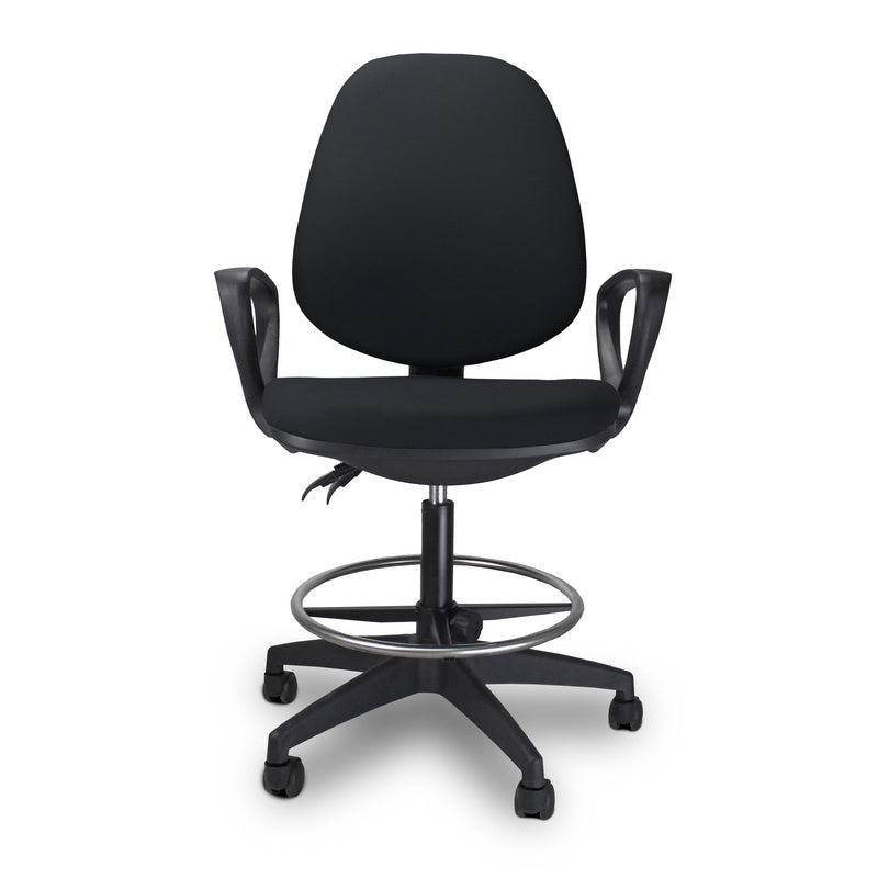 Bureaustoel – Kantoorstoel – Draaistoel – Office Chair – Ergonomische Stoel – Verstelbare Rugleuning – Zwart Nylon Onderstel