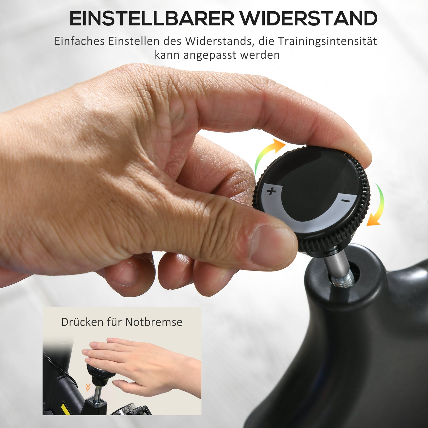 Hometrainer – Fitnessfiets – Trainingsfiets – Cardiofiets – Spinningfiets – Stil Werkend – Verstelbare Weerstand – Geïntegreerde Hartslagmeter – Geel