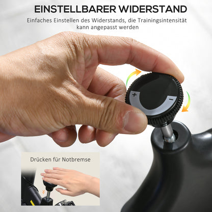 Hometrainer – Fitnessfiets – Trainingsfiets – Cardiofiets – Spinningfiets – Stil Werkend – Verstelbare Weerstand – Geïntegreerde Hartslagmeter – Geel