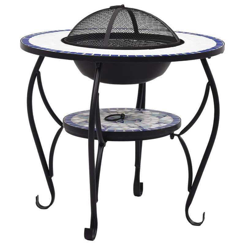 68cm Blue and White Fireplace Table Suitable for Fireplace Side Storage Living Room Decoration Matching Leisure Items Placement, Home Decor, Leisure Item Holder, Decorative Table, Display Stand, Accent Table, Fire Pit Outdoor