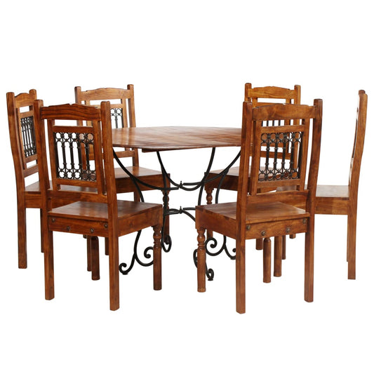 Tuinset – Eettafelset – Diningset – Loungeset – Bistroset – Massief Acaciahout – Stevig Stalen Frame – 4 Stoelen
