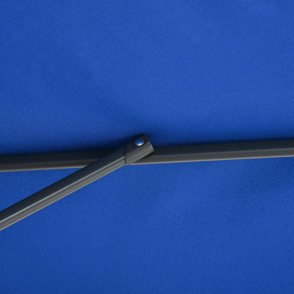 Parasol – Zweefparasol – Tuinparasol – Balkonparasol – Terrasparasol – Kantelbaar – Ø 3 Meter – Staal Frame – Blauw Polyester