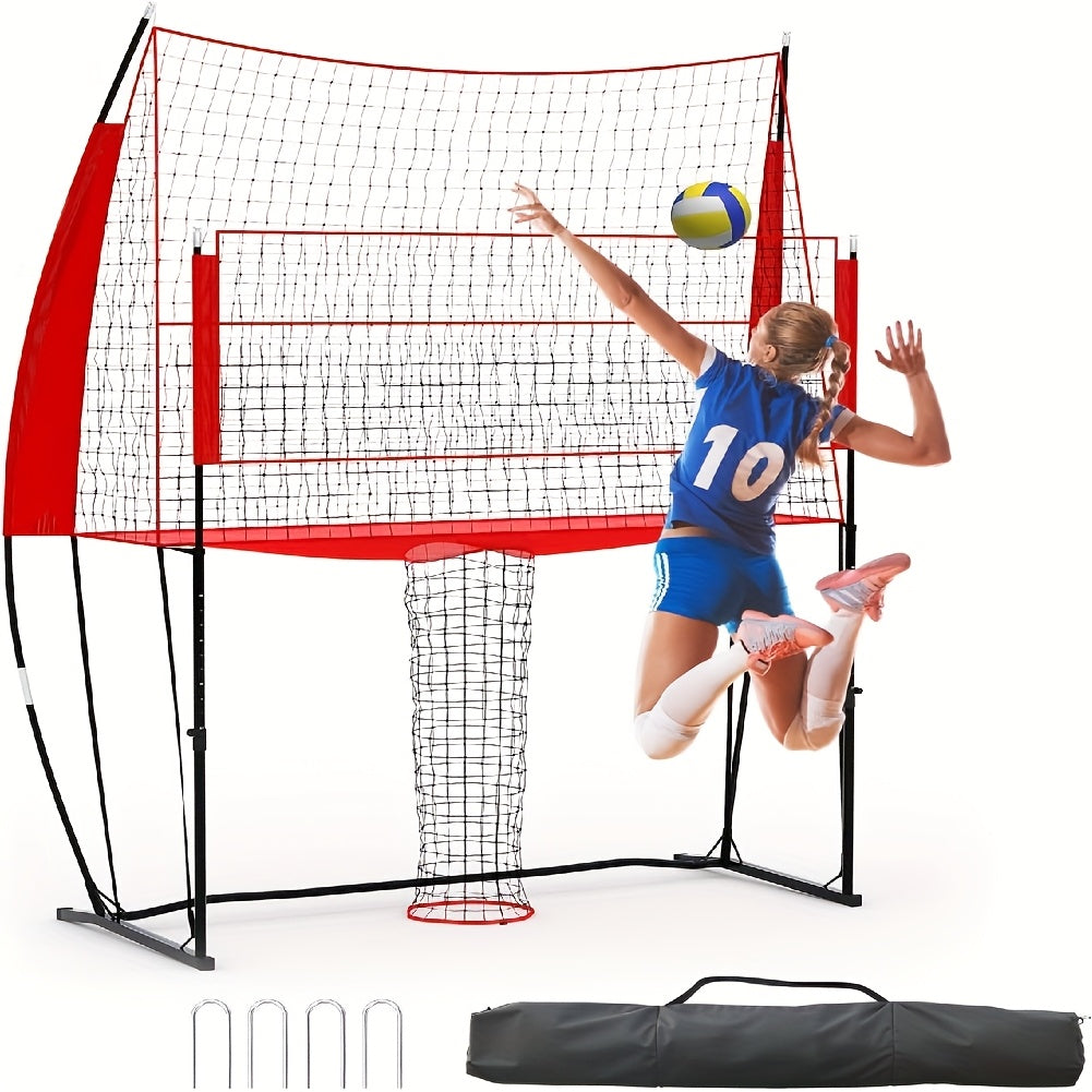 Volleybalnet – Trainingsnet – Oefennet – Speelnet – Volleybal Trainingsapparaat – Verstelbaar Net – Draagbaar & Lichtgewicht – 243x45x35 cm PE Materiaal