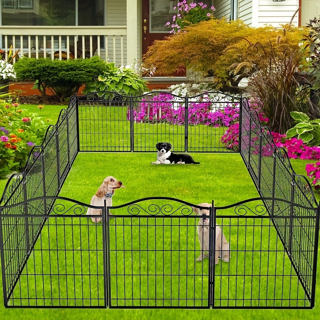 Metalen Hondenren – Hondenhek – Puppy Ren – Hondenkooi – Dierenren – 8 Panelen – Duurzaam Ijzerlegering – Flexibel en Stevig
