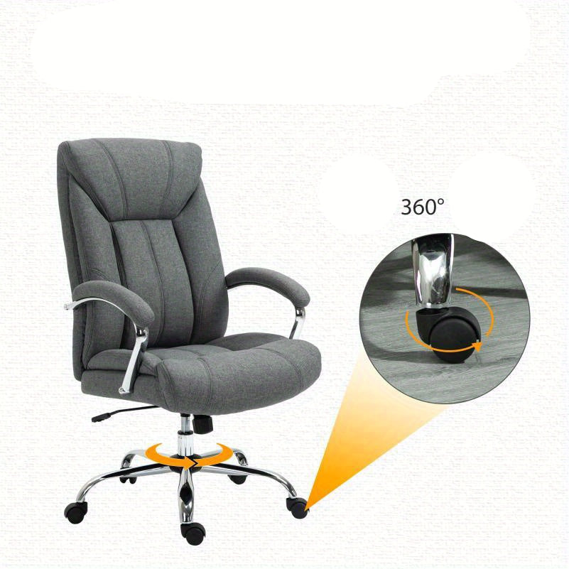 Ergonomische Bureaustoel – Kantoorstoel – Werkstoel – Computestoel – Verstelbare Stoel – Aluminium Frame – Handmatige Rugleuning