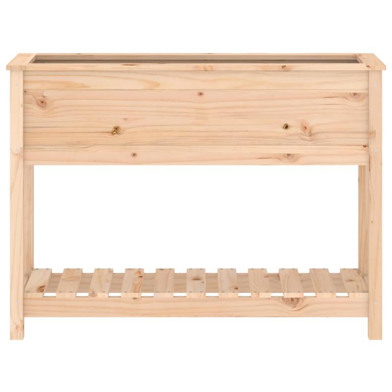 Plantenbak – Bloemenbak – Bloembak – Tuintafel – Plantenpot – Massief Dennehout – 111,5x34,5x81 cm – Weerbestendig